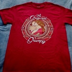 Disney Grumpy Red T-Shirt, Size Medium in Men